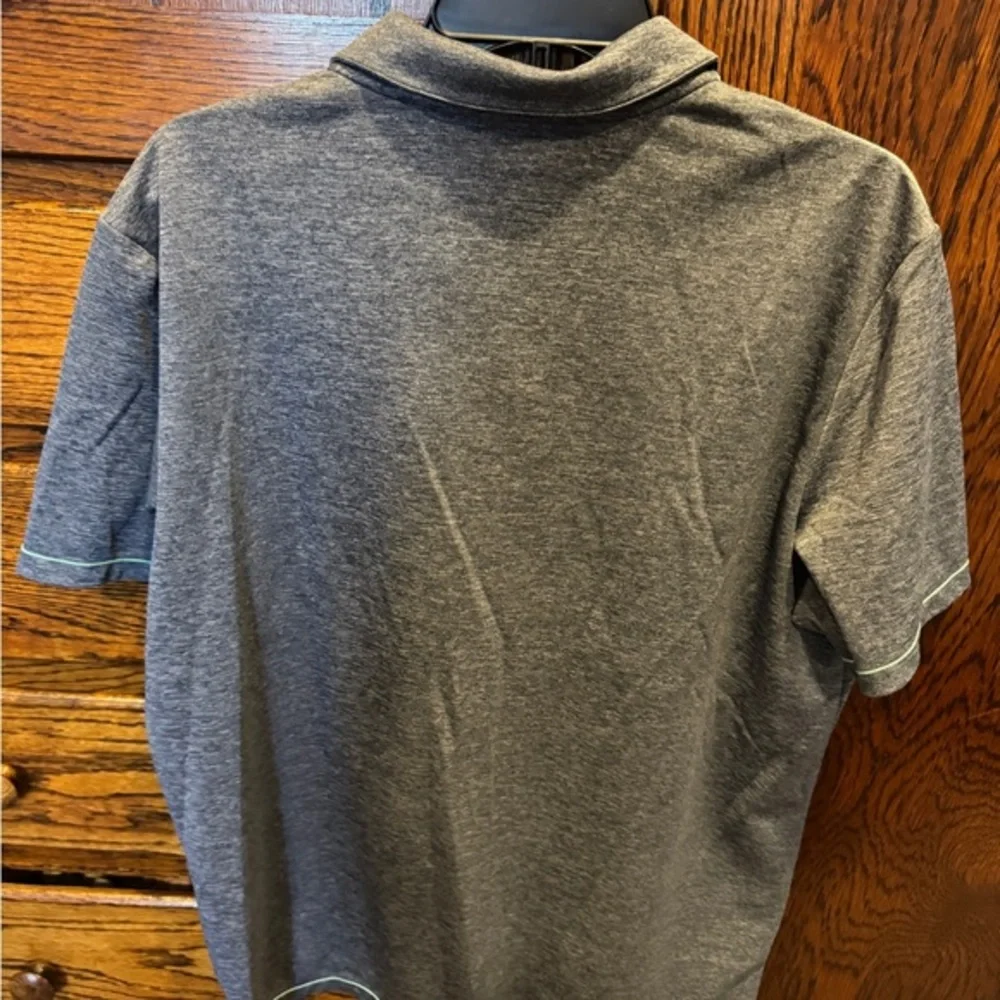 adidas Gray Polo with Green Logo